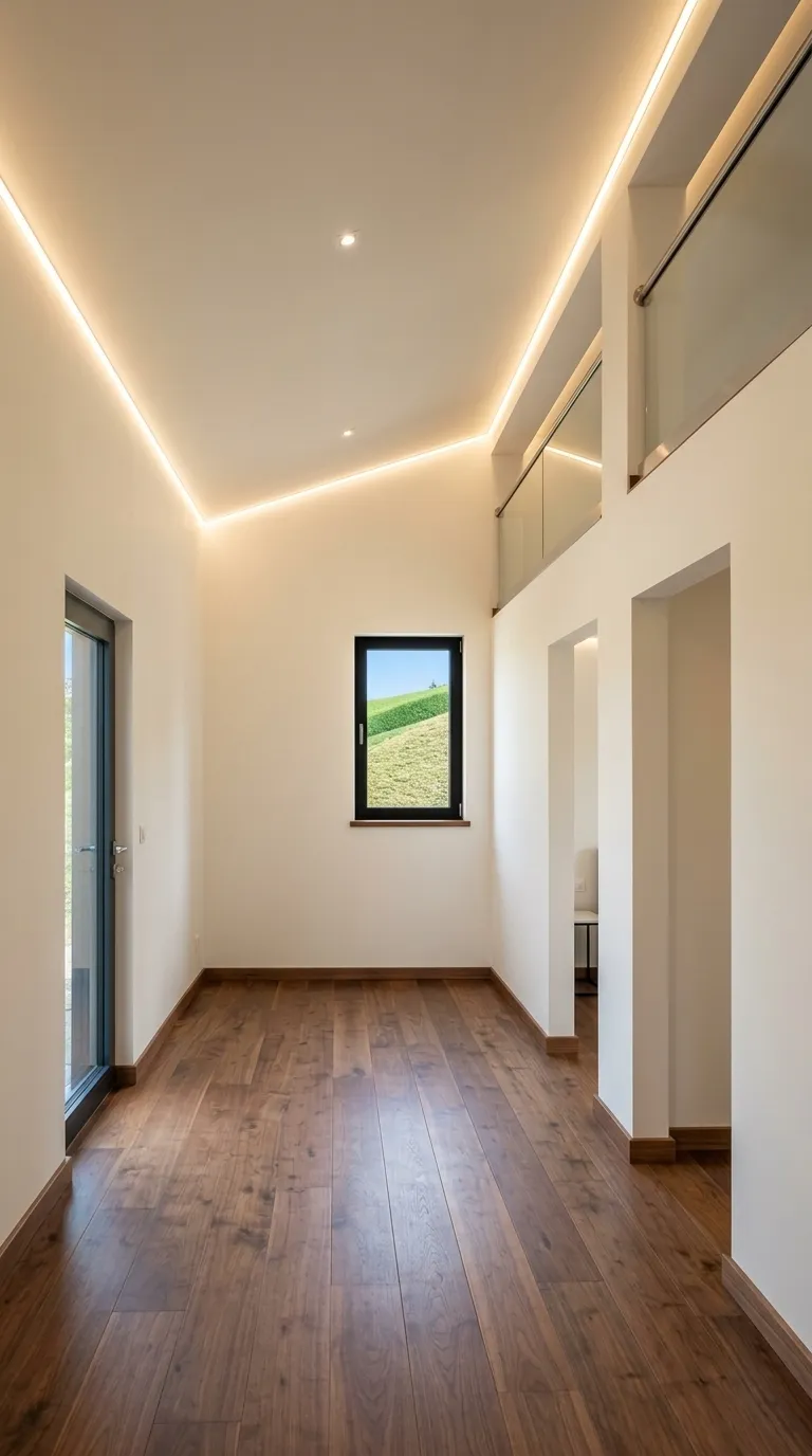 Interior acabado de casa con panel SIP